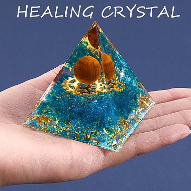 Фиолетовые украшения из кристаллов авантюрина в виде пирамиды(JX070A)-5
