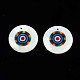Printed Freshwater Shell Charms(SHEL-T009-20B)-2