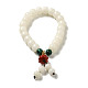 Runde natürliche weiße Jade Stretch-Armbänder(BJEW-B080-34A)-1