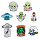 Sparkeads 8Stk. 8 Emaille-Pins im Alien-Stil(JEWB-SK0001-01)-1