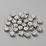 30Pcs Tibetan Style Zinc Alloy Beads, Tree of Life, Antique Silver, 7.5x7.5x3mm, Hole: 1.4mm(FIND-WH0291-29AS)