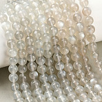 Natural White Moonstone Beads Strands, Round, 6.5mm, Hole: 0.8mm, about 59pcs/strand, 15.04''~15.12''(38.2~38.4cm)(G-Z137-A01-6mm)