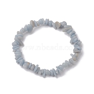 Natural Angelite Chip Beaded Stretch Bracelets, Inner Diameter: 2~2-1/8 inch(5.2~5.5cm)(BJEW-JB10868-02)