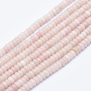 Natural Pink Opal Beads Strands, Rondelle, 6~6.5x3~4mm, Hole: 1mm, about 105pcs/strand, 15.7 inch(40cm)(G-E444-29-6mm)