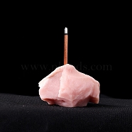 Natural Raw Pink Opal Incense Holder, Reiki Energy Stone Display Decoration, for Healing Meditation, Nugget, 40~60mm(PW-WG14720-11)