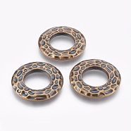 CCB Plastic Linking Rings, Grooved Ring, Antique Bronze, 42x5mm, about 21mm inner diameter(CCB-G007-02AB)