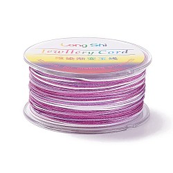 Segment Dyed Polyester Thread, Braided Cord, Colorful, 1mm, about 54.68 yards(50m)/roll(NWIR-I013-E-26)
