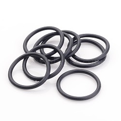 Rubber O Ring Connectors, Linking Ring, Black, 21x1.5~2mm, Inner Diameter: 18mm(X-FIND-NFC002-5)