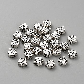 30Pcs Tibetan Style Zinc Alloy Beads, Tree of Life, Antique Silver, 7.5x7.5x3mm, Hole: 1.4mm