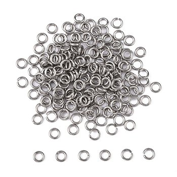 304 Stainless Steel Open Jump Rings, Stainless Steel Color, 20 Gauge, 4x0.8mm, Inner Diameter: 2.4mm