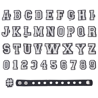 SUNNYCLUE 38Pcs DIY Number & Alphabet Themed Silicone Cord Bracelets Making Kits for Kids(DIY-SC0015-02)-1