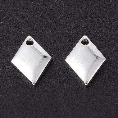 Real Platinum Plated Rhombus Brass Charms