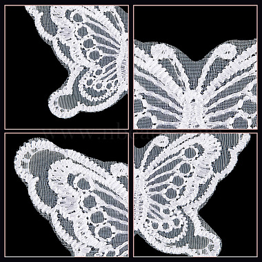 Butterfly Shape Polyester Lace Embroidery Sewing Ornament Accessories(DIY-WH0401-39A)-5