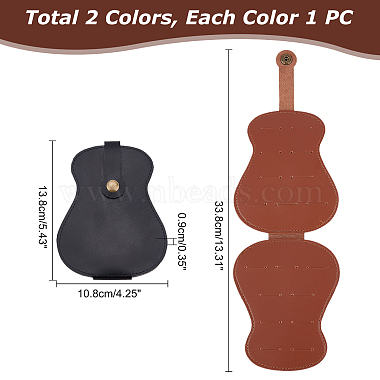 chgcraft 2pcs 2 couleurs sacs de rangement en simili cuir(AJEW-CA0001-85)-2