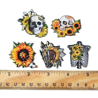 10Pcs 5 Style Halloween Printed Acrylic Pendants(MACR-FS0001-44)-5