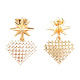 Cubic Zirconia Diamond Stud Earrings(EJEW-N011-58C)-1