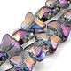 Half Rainbow Plated Electroplate Transparent Glass Beads Strands(EGLA-G037-11A-HR01)-1