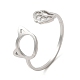 304 Stainless Steel Open Cuff Ring(RJEW-Z026-05P)-1