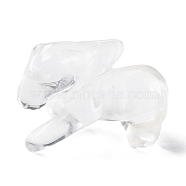 Synthetic Quartz Crystal Sculpture Display Decorations, for Home Office Desk, Elephant, 9x23x17mm(DJEW-Q001-02)