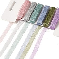Polyester and Nylon Ribbon Sets, for Bowknot Making, Gift Wrapping, Mixed Color, 3/8 inch(9~11mm), about 5.00 Yards(4.57m)/Bag(DIY-Z029-01R)