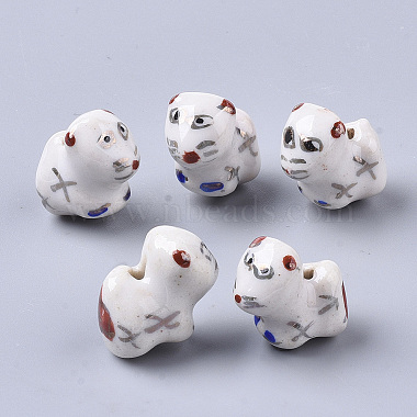 Brown Mouse Porcelain Beads