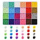 312G 24 Color 8/0 Baking Paint Glass Seed Beads(SEED-YW0002-15)-1