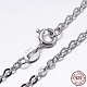 Rhodium Plated Sterling Silver Cable Chains Necklaces(X-NJEW-M157-25C-18)-1