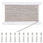 DIY Shoelaces, Including Synthetic Rubber Cord with Rhinestone, Brass Pendant Bails & Half Cover Crimp End Caps, Crystal, 4mm, 10 yards(DIY-OC0012-68)