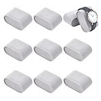 Flocking Cloth Jewelry Watch Displays, Dark Gray, 7.2x4.4x3.5cm, Diameter: 19.4cm(BDIS-WH0004-02A)