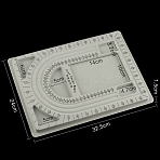 PE and Flocking Bead Design Boards, Necklace Design Board, with Graduated Measurements, DIY Beading Jewelry Making Tray, Rectangle, Gray, 32.5x24x1.5cm(X-CON-PW0001-169B)