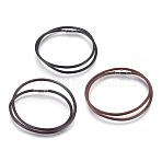 Leather Cord Wrap Bracelets/Necklace, Two Loops, with 304 Stainless Steel Magnetic Screw Clasps, Mixed Color, 16.7 inch(42.5cm), 3mm(BJEW-JB03920-M)