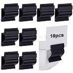 PVC Clip Card Holder, Black, 40x32.5x17.5mm(AJEW-WH0609-064)