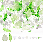 DIY Bluebell Acrylic Pendant Jewelry Making Kits, Mixed Color, 4~35x4~22.5x2~8.5mm, Hole: 1~1.8mm(DIY-HS0001-10)