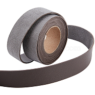 2M PVC Imitation Leather Ribbons, for Clothes, Bag Making, Chocolate, 25mm, about 2.19 Yards(2m)/Roll(SRIB-WH0011-126B-02)