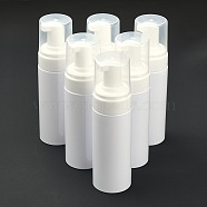 150ml Refillable PET Plastic Foaming Soap Dispensers, with PP Plastic Pump for Shower, Liquid Soap, White, 16.6x4.7cm, Capacity: 150ml(5.07 fl. oz)(TOOL-WH0080-52B)