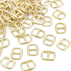 2-Hole Alloy Buttons, Cadmium Free & Nickel Free & Lead Free, Rectangle, Light Gold, 22x17x2mm, Hole: 8.5x11.5mm(BUTT-N018-065C-01-NR)