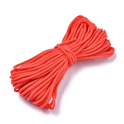Nylon Elastic Band for Mouth Cover Ear Loop, Mouth Cover Elastic Cord, DIY Disposable Mouth Cover Material, Red, 2~3mm, 5bundle/bag, 10yard/bundle(OCOR-J011-07)
