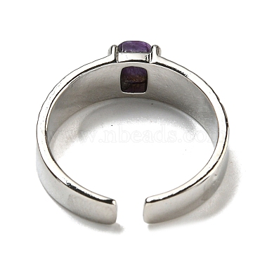 anillos ajustables de piedra de mástil largo natural(RJEW-K269-12P-03)-3