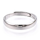 925 Sterling Silver Adjustable Smooth Ring Settings(STER-T007-07P)-2