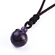 Natural Amethyst Pendant Necklaces(NJEW-P241-A02)-3