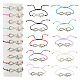 10Pcs 10 Color Alloy Infinity with Hope Link Bracelets Set for Men Women(BJEW-TAC0008-02)-1
