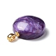 Natural Charoite Pendants(G-P501-03G)-3