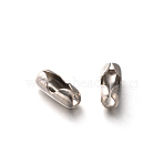 Tarnish Resistant 304 Stainless Steel Ball Chain Connectors, Stainless Steel Color, 11.2x4.2mm, Hole: 2mm, Fit for 3.2mm ball chain(STAS-H346-11.2x4.2mm)