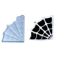 Halloween Theme DIY Spider Web Pendant Decoration Silicone Molds, Resin Casting Molds, for UV Resin, Epoxy Resin Craft Making, White, 175x248x11mm, Inner Diameter: 18~216x25~161mm(DIY-F143-04)
