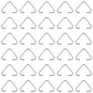 400Pcs 304 Stainless Steel Triangle Rings, Buckle Clasps, Fit for Top Drilled Beads, Webbing, Strapping Bags, Stainless Steel Color, 10~11x12~13x1mm(STAS-SC0006-24)