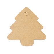 100Pcs Blank Kraft Paper Gift Tags, Christmas Tree, BurlyWood, 5.45x5.35x0.05cm, Hole: 4.5mm(CDIS-B001-13)