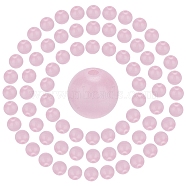 SUNNYCLUE 100Pcs Cat Eye Beads, Round, Pink, 6mm, Hole: 1mm(GLAA-SC0001-47A-09)