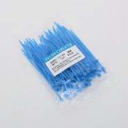 Plastic Cable Ties, Tie Wraps, Zip Ties, Deep Sky Blue, 100x4.5x3.5mm, 100pcs/bag(KY-CJC0004-01N)