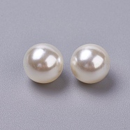 ABS Plastic Imitation Pearl Beads, Round, Undrilled/No Hole Beads, Seashell Color, 8mm, about 1950pcs/500g(OACR-TAC0001-01E)