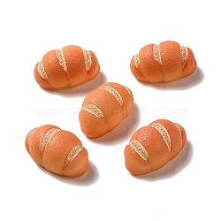 Opaque Resin Imitation Food Decoden Cabochons, Bread, Chocolate, 26.5x16x14mm(RESI-A033-05H)